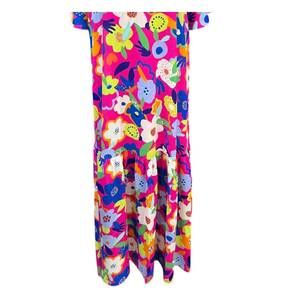 chinese dress ladies Flower Bomb Floral Pattern Maxi Dress